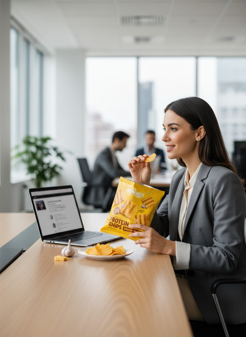 The Cruncheez Club |  High Protien Chips | Cheese Garlic