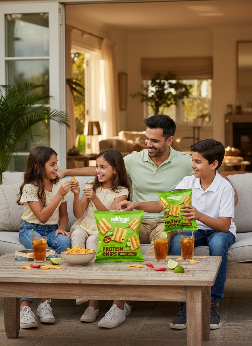 The Cruncheez Club | High Protien Chips | Lemon Chilli